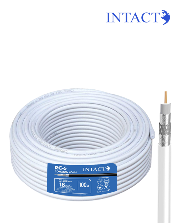Intact RG6 Coaxial Cable - 100M